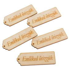  Natúrfa EMLÉKED ŐRIZZÜK táblat 8cm 5db-os dekorációs kellék