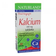 Naturland 300 mg Kalcium tabletta 30 db vitamin és táplálékkiegészítő