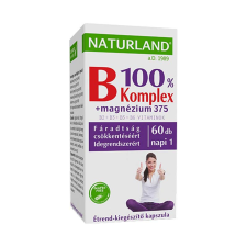  Naturland B 100% Komplex + Magnézium 375 kapszula 60x vitamin és táplálékkiegészítő
