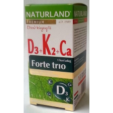  NATURLAND D3+K2+KÁLCIUM FORTE TRIÓ TABL. vitamin és táplálékkiegészítő