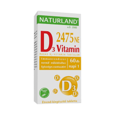 Naturland D3-vitamin 2475NE tabletta 60x vitamin és táplálékkiegészítő
