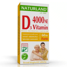 Naturland D-vitamin Forte 4000 NE tabletta 60 db vitamin és táplálékkiegészítő