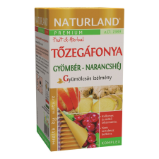 Naturland gyümölcstea tőzegáfonya-gyömbér narancshéj 20x2g 40 g tea