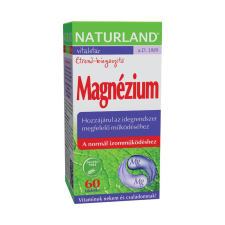  NATURLAND MAGNEZIUM TABLETTA 60X vitamin és táplálékkiegészítő