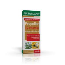  NATURLAND Propolisz+C-vitamin szopogató tabletta 20x vitamin és táplálékkiegészítő