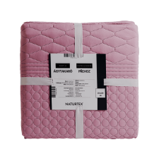 NATURTEX Microfiber ágytakaró, 235x250cm, pink-szürke lakástextília