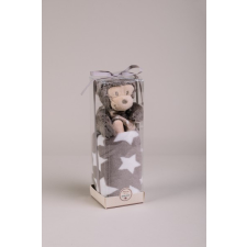 NATURTEX Szürke baby pléd majommal PVC boxban lakástextília