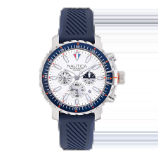 Nautica Icebreaker Chronograph férfi karóra, szilikon szíj, quartz, kék karóra