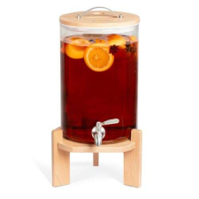 Navaris Navaris üveg italadagoló csappal és állvánnyal, 7 l, barna, 46785.05 konyhai eszköz