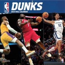  NBA Dunks 2024 12x12 Wall Calendar naptár, kalendárium