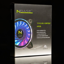 NBase Cyclon Vortex 120mm ARGB 11-Wing Silicone Silencer hűtő ventilátor (2476) (nbase2476) hűtés