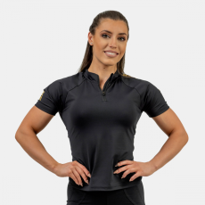 NEBBIA Intense Ultimate női póló Black/Gold XS