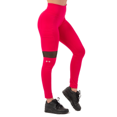 NEBBIA leggings Sporty magas derékkal és oldalzsebbel pink M