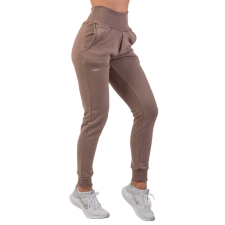 NEBBIA magas derekú, bő szabású melegítőnadrág „Feeling Good” barna S női edzőruha