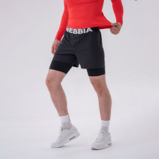 NEBBIA Men‘s Shorts Double-Layer Black XXL férfi rövidnadrág