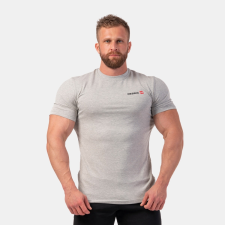 NEBBIA Men‘s T-shirt Minimalist Logo Light Grey férfi edzőruha
