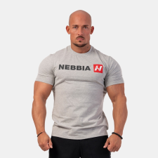 NEBBIA Men‘s T-shirt Red “N“ Light Grey férfi edzőruha