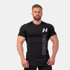 NEBBIA Men‘s T-shirt Vertical Logo Black férfi edzőruha