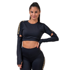 NEBBIA Női crop top Nebbia Honey Bunny 821 fekete XS