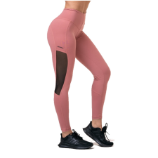NEBBIA Női leggings magas derékkal Nebbia Mesh 573 Old Rose L női nadrág