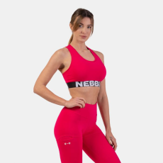 NEBBIA Sports Bra Medium Impact Cross Back Pink - NEBBIA