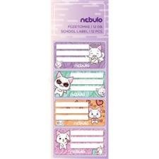 Nebulo Cica 12 db füzetcímke (NEBULO_FC-CICA-12) füzetcímke