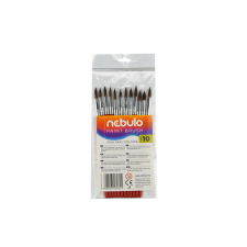 Nebulo Ecset 10-es festett nyéllel 12 db/csomag, Nebulo ecset, festék