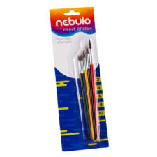 Nebulo : Ecset festett fanyelű 5db-os szett (2-4-6-8-10) ecset, festék