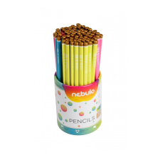 Nebulo Grafitceruza HB, háromszögletű, 72 db/doboz, Nebulo, élénk színű test ceruza