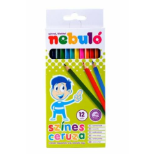 Nebulo Színes ceruza készlet, hatszögletű,  NEBULO, 12 különböző szín színes ceruza