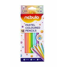 Nebulo Színes ceruza készlet, hatszögletű Nebulo pasztell, 12 klf. szín színes ceruza