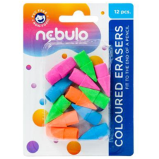Nebulo : Színes ceruzavég radírok 12db-os szett radír