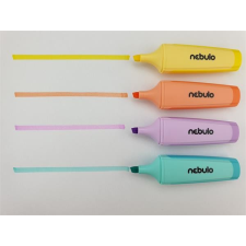 Nebulo Szövegkiemelő, készlet, 2-5 mm, NEBULÓ, 4 különböző pasztell szín filctoll, marker