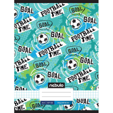 Nebulo : Tűzött kockás Football time feliratos füzet 87-32 A/4 füzet