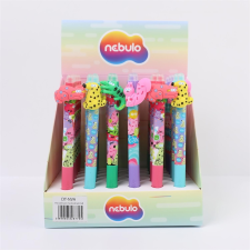 Nebulo Zseléstoll radírozható, Neon Vicces Állatok, 36 db/display Nebulo toll