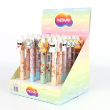 Nebulo Zseléstoll radírozható, nyomógombos, pörgetős kutyus 24 db/display Nebulo toll