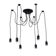 Nedes Foglalat E27 230V / 60W Fekete 2m Fém - BH5361 világítás