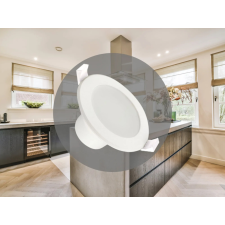 Nedes LED süllyesztett lámpatest 7W 3000K meleg fehér IP44 Ø92x52 mm fehér - LDL143 világítás