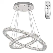 Nedes Mennyezeti LED design csillár: J6353/CH (115W) - kristály, Színhőmérséklet és fényerő szabályzás! világítás