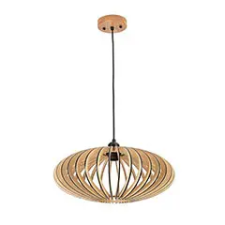 Nedes Tömör fa függeszték (E27) barna-fekete világítás