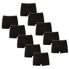 Nedeto 10PACK (8+2 zdarma) pánské boxerky Nedeto basic černé (10NFC1) S