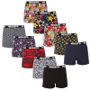 Nedeto 10PACK férfi bő szárú boxeralsó Nedeto többszínű (10NGV01) 3XL