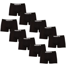 Nedeto 10PACK Férfi boxeralsó Nedeto fekete (10NB001b) XL férfi alsó