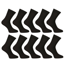 Nedeto 10PACK zokni Nedeto bokazokni bambusz fekete (10PBK01) L férfi zokni