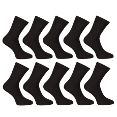 Nedeto 10PACK zokni Nedeto bokazokni bambusz fekete (10PBK01) XL