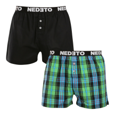 Nedeto 2PACK férfi bő szárú boxeralsók Nedeto többszínű (2NTC004) XXL