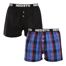 Nedeto 2PACK férfi bő szárú boxeralsók Nedeto többszínű (2NTC006) M férfi alsó