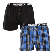 Nedeto 2PACK férfi bő szárú boxeralsók Nedeto többszínű (2NTC007) 3XL