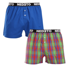 Nedeto 2PACK férfi bő szárú boxeralsók Nedeto többszínű (2NTC008) L