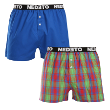 Nedeto 2PACK férfi bő szárú boxeralsók Nedeto többszínű (2NTC008) M férfi alsó
